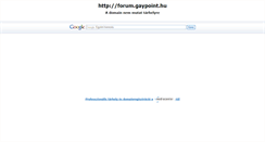 Desktop Screenshot of forum.gaypoint.hu